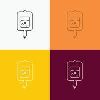 blood. test. sugar test. samples Icon Over Various Background. Line style design. designed for web and app. Eps 10 vector illustration