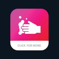 Cleaning Hand Soap Wash Mobile App Button Android and IOS Glyph Version vector