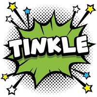 tinkle Pop art comic speech bubbles book sound effects vector