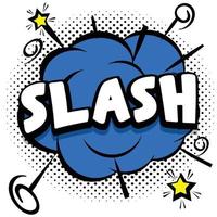 slash Comic bright template with speech bubbles on colorful frames vector