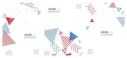 Colorful abstract minimalistic style poster. memphis geometric background. cover template. creative pattern Vectors