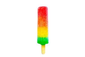 Colorful pop stick icecream isoleted on white background.File contain a  clipping path. photo