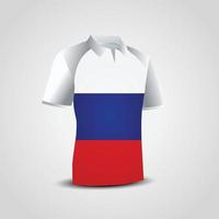 bandera de rusia en camiseta vector