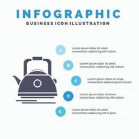 Tea. kettle. teapot. camping. pot Infographics Template for Website and Presentation. GLyph Gray icon with Blue infographic style vector illustration.