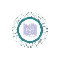 Direction. explore. map. navigate. navigation Glyph Icon. Vector isolated illustration