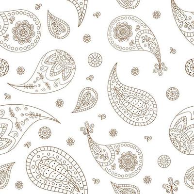 Seamless pattern with Paisley ornaments for bandana