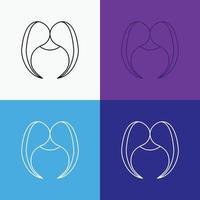 moustache. Hipster. movember. male. men Icon Over Various Background. Line style design. designed for web and app. Eps 10 vector illustration