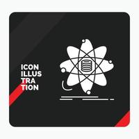 Red and Black Creative presentation Background for Analysis. data. information. research. science Glyph Icon vector