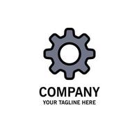 Cog Setting Gear Business Logo Template Flat Color vector