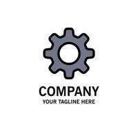 Cog Setting Gear Business Logo Template Flat Color vector