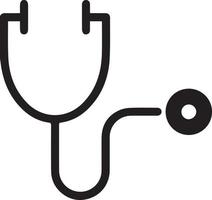 Healthcare logo. Stethoscope Icon vector symbol for medical doctor and physician