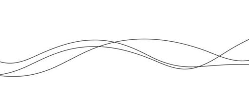 Curve wave seamless pattern. Thin line wavy abstract vector background. Curve wave seamless pattern. Line art striped graphic template. Vector illustration