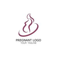 Pregnant template vector icon