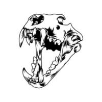 Lion skull head vector illustration