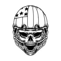 American skull football vector