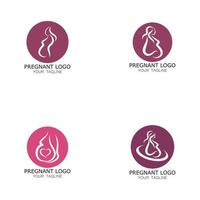 Pregnant template vector icon