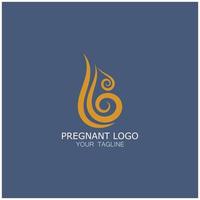 Pregnant template vector icon