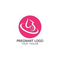 Pregnant template vector icon