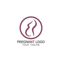 Pregnant template vector icon