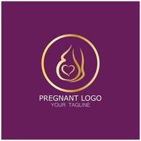 Pregnant template vector icon