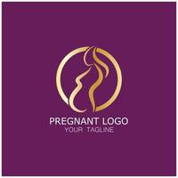 Pregnant template vector icon