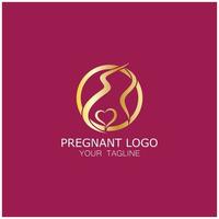 Pregnant template vector icon