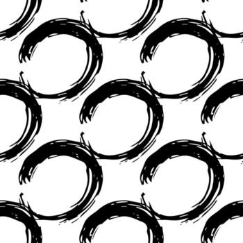 trazos círculo de patrones sin fisuras. contorno de una mancha en un semicírculo - patrón vectorial en un estilo plano vector