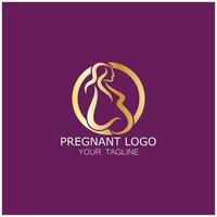 Pregnant template vector icon