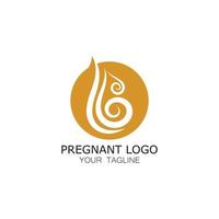 Pregnant template vector icon