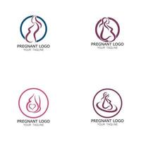 Pregnant template vector icon