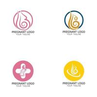 Pregnant template vector icon