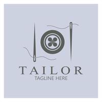 tailor logo icon illustration template combination of buttons for clothes, thread and sewing machine, for clothing product design, convection companies, fashion in vector form
