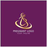 Pregnant template vector icon