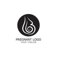 Pregnant template vector icon