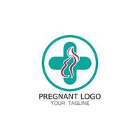 Pregnant template vector icon