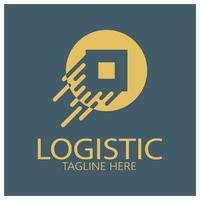 logística logo icono ilustración vector diseño distribución símbolo entrega de bienes economía finanzas