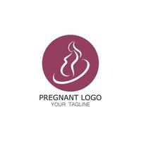 Pregnant template vector icon