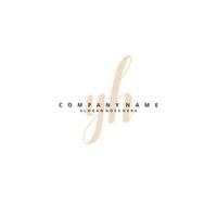 YH Initial handwriting and signature logo design with circle. Beautiful design handwritten logo for fashion, team, wedding, luxury logo. vector