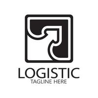 logística logo icono ilustración vector diseño distribución símbolo entrega de bienes economía finanzas