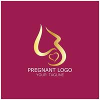 Pregnant template vector icon