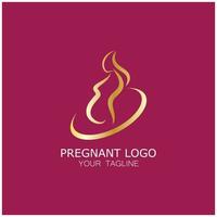 Pregnant template vector icon