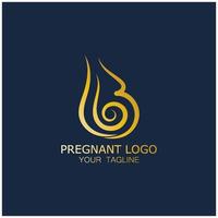 Pregnant template vector icon