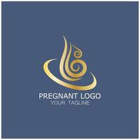 Pregnant template vector icon