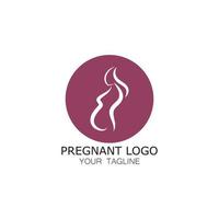 Pregnant template vector icon