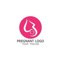 Pregnant template vector icon