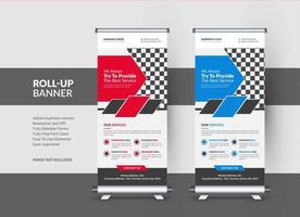 Roll up banner design template for Corporate and business vector