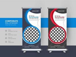 Roll up banner design template for Corporate and business vector