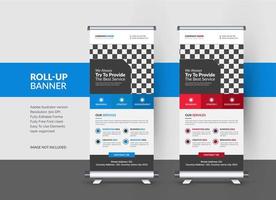 Roll up banner design template for Corporate and business vector