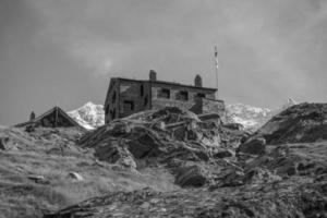 hiking in the swiss alps photo