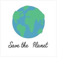 Flat planet Earth icon. Save our planet concept. Vector illustration for web banner, web and mobile, infographics.